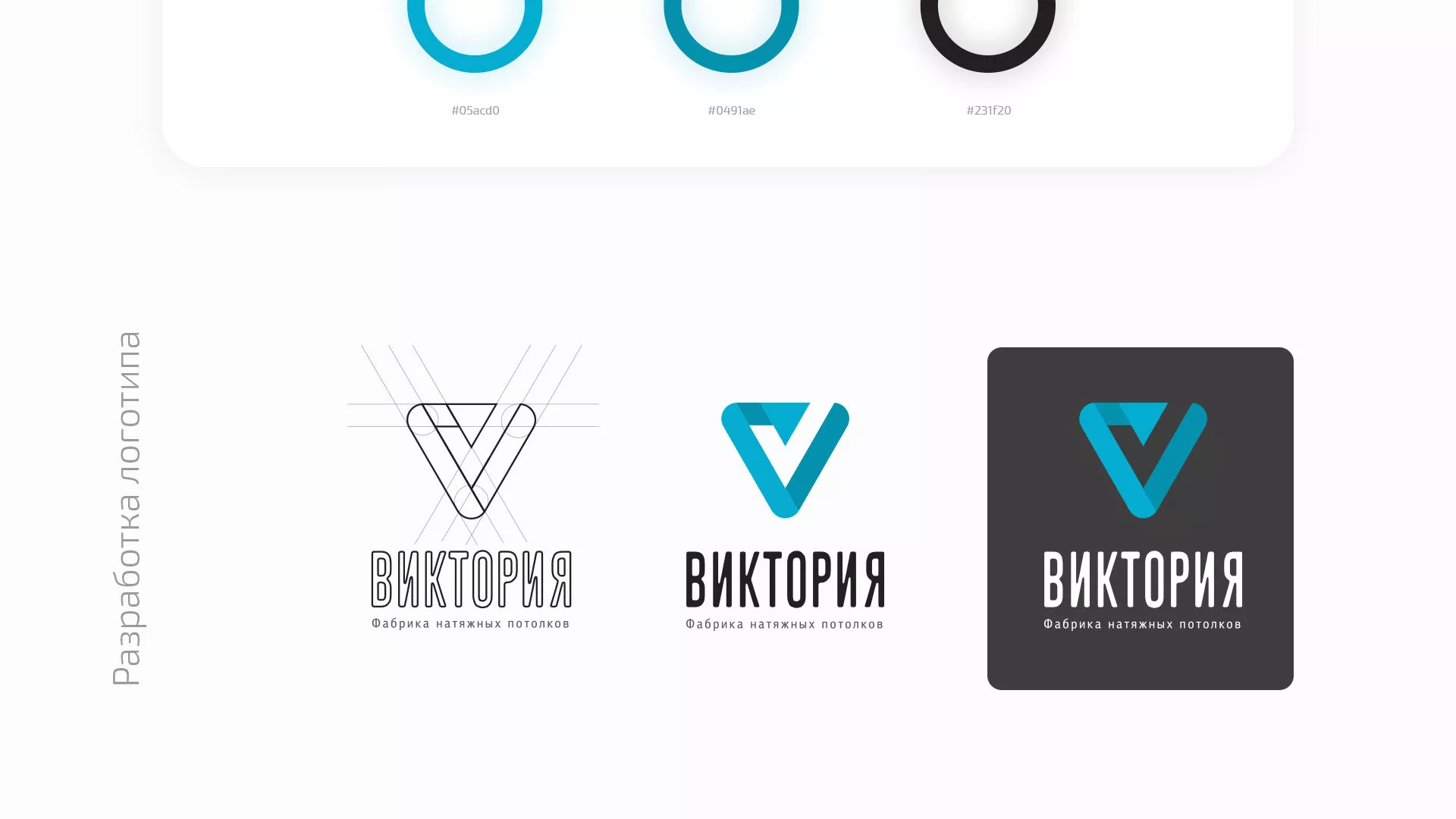 Разработка фирменного стиля компании по продаже и установке натяжных потолков в Озерах